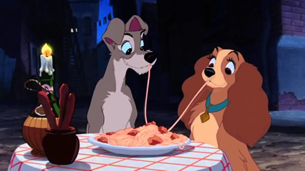 Dogs Eating Spaghetti